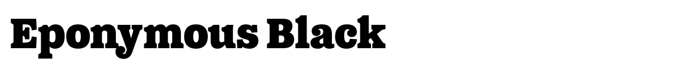 Eponymous Black